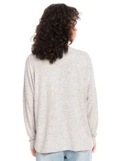 Roxy Casual Vibe Long Sleeve Pocket T-Shirt -Shoreline Mood erjkt03948 roxyw sgrh bck1