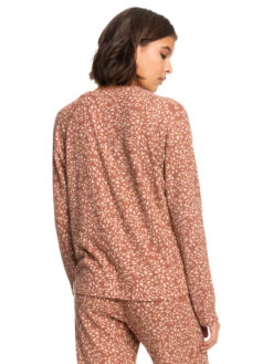 Roxy Anchors Away Printed Rib Long Sleeve Top -Shoreline Mood erjkt03951 roxyw cpq8 bck1