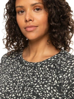 Roxy Anchors Away Printed Rib Long Sleeve Top -Shoreline Mood erjkt03951 roxyw teh5 frt3