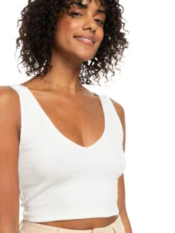 Roxy Time To Move Rib Knit Strappy Top -Shoreline Mood erjkt03966 roxyw kvj0 frt3