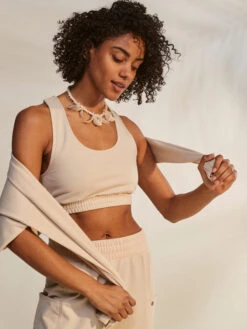 Roxy Next Set Sporty Bralette Top -Shoreline Mood erjkt04009 roxym teh0 frt4