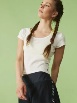 Roxy Time For Rib Knit T-Shirt -Shoreline Mood erjkt04024 roxym wbk0 frt2