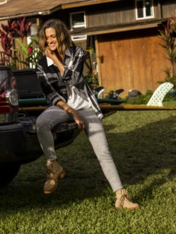 Roxy Lazy Day Non-Denim Pants -Shoreline Mood erjnp03447 roxyl sgrh frt10