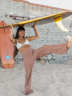 Roxy Endless Daze High-Waisted Pull-On Pants -Shoreline Mood erjnp03475 roxyl cpq8 frt3