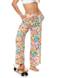 Roxy Midnight Avenue Lightweight Pants 12 Roxy Midnight Avenue Lightweight Pants -Shoreline Mood erjnp03484 roxym wbb8 frt1