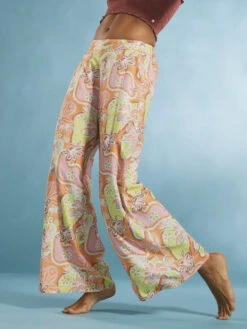 Roxy Midnight Avenue Wide Leg Pants -Shoreline Mood erjnp03508 roxym ngz6 frt1