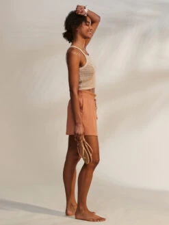 Roxy Sweet Souvenir High Waist Shorts -Shoreline Mood erjns03432 roxym ckl0 frt10