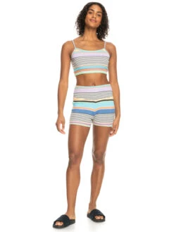 Roxy Best Time Of Day Cozy Rib Knit Shorts -Shoreline Mood erjns03447 roxyw kyh6 frt9