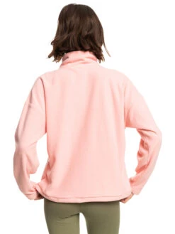 Roxy Feel It Too Half-Zip Technical Fleece Pullover -Shoreline Mood erjpf03123 roxyw mgd0 bck1