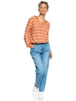 Roxy Turning Out Sweater -Shoreline Mood erjsw03480 roxyw clt4 frt9