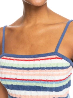 Roxy Dream Sign Stripe Knit Tube Top -Shoreline Mood erjsw03517 roxyw wbk3 frt3