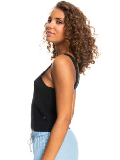 Roxy Crazy Glory Crop Sweater Tank -Shoreline Mood erjsw03528 roxyw kvj0 frt2