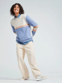 Roxy Real Groove Striped Sweater 16 Roxy Real Groove Striped Sweater -Shoreline Mood erjsw03540 roxym bng0 bck9