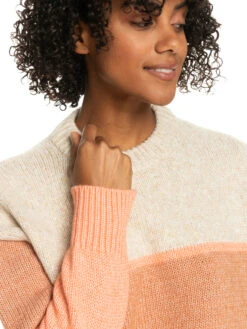 Roxy Too Far Crew Neck Sweater 7 Roxy Too Far Crew Neck Sweater -Shoreline Mood erjsw03547 roxyw teh0 frt3