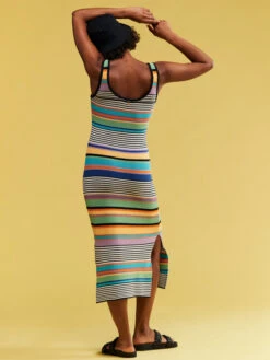 Roxy Sunshine Bouquet Midi Length Strappy Dress -Shoreline Mood erjsw03562 roxym kyh6 frt3