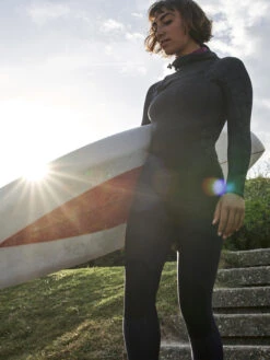 Roxy 5/4/3mm Swell Series Hooded Chest Zip Wetsuit -Shoreline Mood erjw203012 roxyl kvj0 bck9