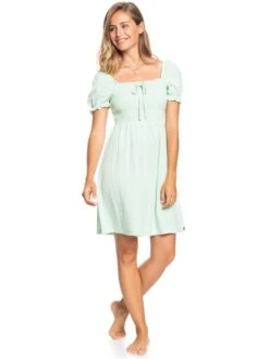 Roxy Hello Mini Again Woven Dress -Shoreline Mood erjwd03636 roxyw gdh0 frt9