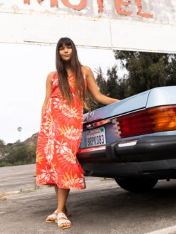 Roxy Land Of Life Strappy Midi Dress -Shoreline Mood erjwd03638 roxyl rmz9 frt3