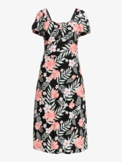 Roxy Canyon Moon Short Sleeve Midi Dress -Shoreline Mood erjwd03640 roxyv kvj5 frt1