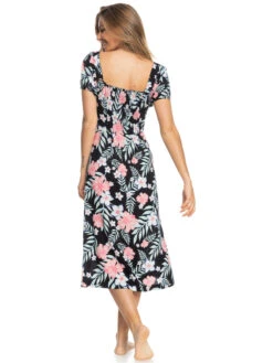 Roxy Canyon Moon Short Sleeve Midi Dress -Shoreline Mood erjwd03640 roxyw kvj5 bck1