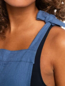 Roxy Silver Sky Woven Romper -Shoreline Mood erjwd03656 roxyw bng0 frt3