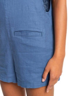 Roxy Silver Sky Woven Romper -Shoreline Mood erjwd03656 roxyw bng0 frt4