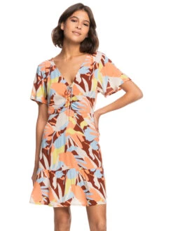 Roxy Summer Flow Printed Mini Dress -Shoreline Mood erjwd03675 roxyw cpq6 frt1