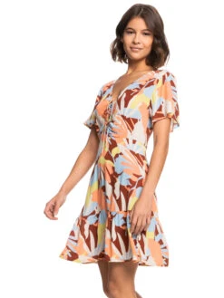 Roxy Summer Flow Printed Mini Dress -Shoreline Mood erjwd03675 roxyw cpq6 frt2