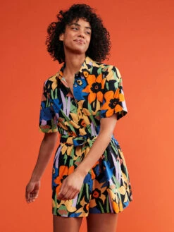 Roxy Real Yesterday Romper -Shoreline Mood erjwd03689 roxym kvj6 frt1