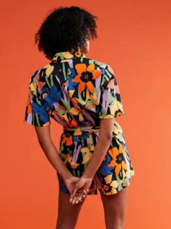 Roxy Real Yesterday Romper -Shoreline Mood erjwd03689 roxym kvj6 frt3