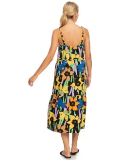 Roxy Waiting Line Printed Midi Dress -Shoreline Mood erjwd03704 roxyw kvj6 bck1
