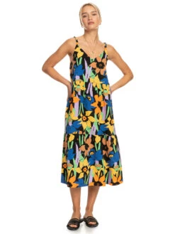 Roxy Waiting Line Printed Midi Dress