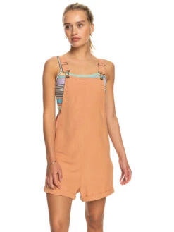 Roxy Silver Sky Again Dungaree Shorts -Shoreline Mood erjwd03706 roxyw ckl0 frt1