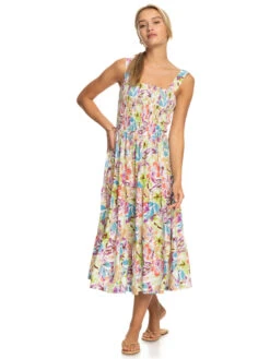 Roxy Honeymoon Avenue Printed Midi Dress -Shoreline Mood erjwd03714 roxyw wbb8 frt9