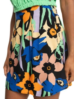 Roxy Golden Poppy Mini Flowy Skirt 8 Roxy Golden Poppy Mini Flowy Skirt -Shoreline Mood erjwk03139 roxyw kvj6 frt3
