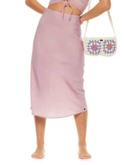 Roxy Neon River Midi Skirt -Shoreline Mood erjwk03140 roxym ngz4 frt1