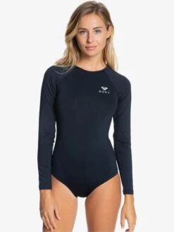 Roxy Essentials Long Sleeve One-Piece Swimsuit 11 Roxy Essentials Long Sleeve One-Piece Swimsuit -Shoreline Mood erjwr03432 essentialsonesiebackzipw kvj0 frt1