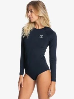 Roxy Essentials Long Sleeve One-Piece Swimsuit 12 Roxy Essentials Long Sleeve One-Piece Swimsuit -Shoreline Mood erjwr03432 essentialsonesiebackzipw kvj0 frt2