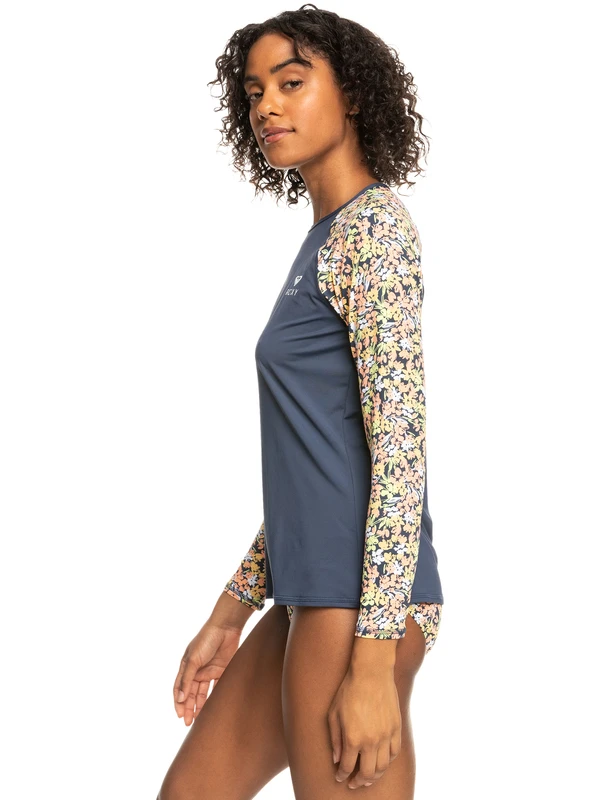 Roxy Printed UPF 50 Long Sleeve Front Zip Rashguard 2 Roxy Printed UPF 50 Long Sleeve Front Zip Rashguard - Image 2