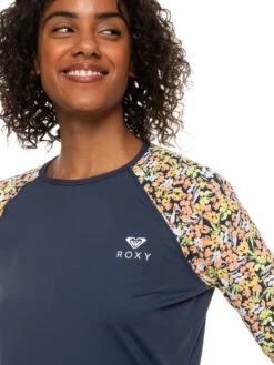 Roxy Printed UPF 50 Long Sleeve Front Zip Rashguard 7 Roxy Printed UPF 50 Long Sleeve Front Zip Rashguard -Shoreline Mood erjwr03648 roxyw bsp7 frt3