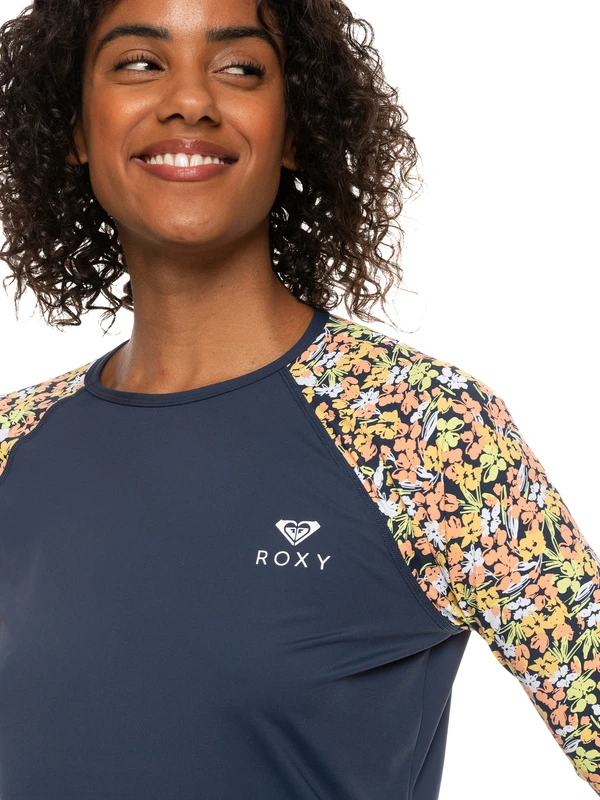 Roxy Printed UPF 50 Long Sleeve Front Zip Rashguard 3 Roxy Printed UPF 50 Long Sleeve Front Zip Rashguard - Image 3