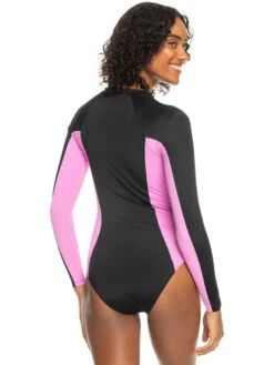 Roxy Fitness Long Sleeve One-Piece Swimsuit -Shoreline Mood erjwr03651 roxyw kvj0 bck1