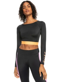 Roxy Fitness Long Sleeve Cropped Rashguard