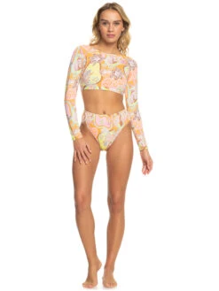 Roxy Delic Long Sleeve Cropped Rashguard -Shoreline Mood erjwr03664 roxyw ngz6 frt9