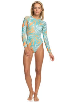 Roxy Pro The Overhead Long Sleeve One-Piece Swimsuit -Shoreline Mood erjwr03667 roxyw bhb6 frt9