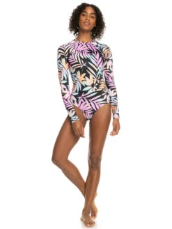 Roxy Active UPF 50 Long Sleeve Back Zip One Piece Swimsuit 6 Roxy Active UPF 50 Long Sleeve Back Zip One Piece Swimsuit -Shoreline Mood erjwr03672 roxyw kvj4 frt9