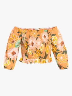 Roxy Like The Sun Again Woven Off The Shoulder Top -Shoreline Mood erjwt03557 roxyv ckn8 frt1