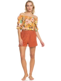 Roxy Like The Sun Again Woven Off The Shoulder Top -Shoreline Mood erjwt03557 roxyw ckn8 frt9