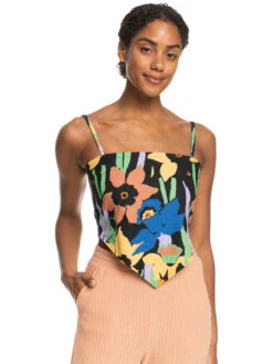 Roxy Iconic Place Strappy Crop Top 17 Roxy Iconic Place Strappy Crop Top -Shoreline Mood erjwt03566 roxyw kvj6 frt1