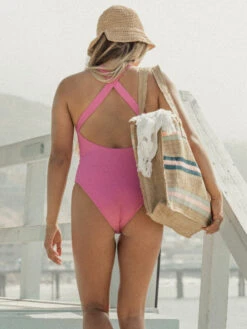 Roxy Love Rib Asia One-Piece Swimsuit -Shoreline Mood erjx103414 roxyl mkh0 bck1